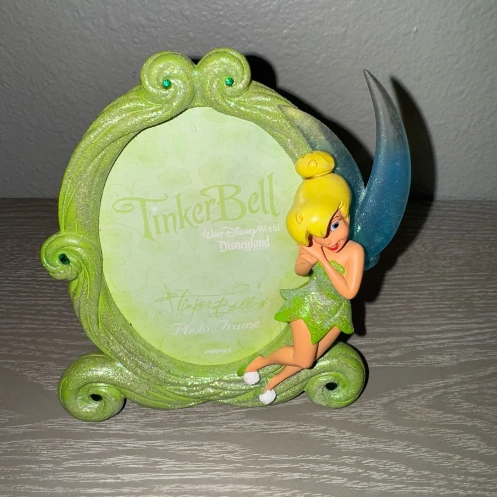 Disney parks glitter green Picture Frame - Tinker Bell